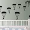StikEez Black Military Paratroopers 12-Pack Wall Decals Obsidian Black 41 41PWrDMHIzL