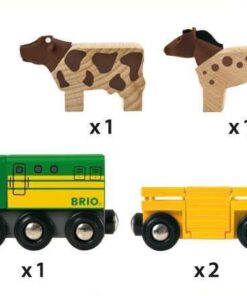 Brio World 33404 - Farm Train - 5 Piece Wooden Toy Train Set for Kids Age 3 and Up 9 41QgYs ZtL
