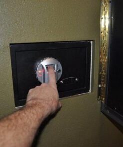 BARSKA AX11620 Biometric Fingerprint Mini Security Home Safe Box 0.29 Cubic Ft, Black, 12" x 8" x 7.75" Front Opening Compact 0.23 CU FT 33 41Qh9AoxOrL