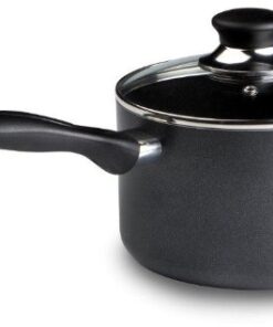 Alternative view of T-fal Specialty Nonstick Handy Pot with Glass Lid 3 Quart Oven Safe 350F Cookware, Pots and Pans, Dishwasher Safe Black Aluminum