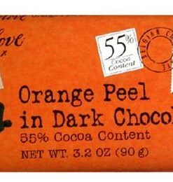 Chocolove Orange Peel in Dark Chocolate Bar, 3.2 Ounce (Pack of 12)
