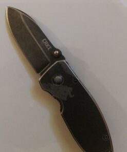 CRKT Squid Folding Pocket Knife: Compact EDC Straight Edge Utility Knife with Stainless Steel Blade and Framelock Handle Black Stonewash 48 41RCcAmkN0L