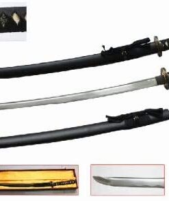 New 41" Toyotomi Hideyoshi Black Battle Ready War Lord Samurai Warrior Katana Sword & Sword Display Case