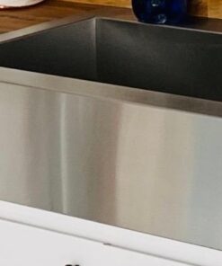 KOHLER Vault 30" Single Bowl 18-Gauge Stainless Steel Farmhouse Apron Front Kitchen Sink with Single Faucet Hole Top Mount Installation K-3935-1-NA 35 41RUqGyC7OL