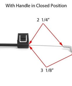 Alternative view of Recliner Parts: 38 1/4" Black D Ring Pull Cable Assembly