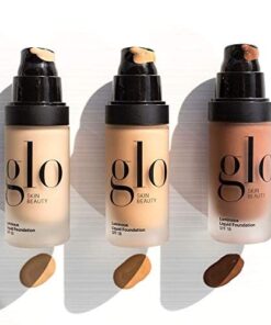 Glo Skin Beauty Luminous Liquid Mineral Foundation Makeup with SPF 18 (Naturelle) - Improves Uneven Skin Tone, Smooths & Corrects Imperfections, Sheer to Medium Coverage, Dewy Finish Naturelle 20 41RkmPYimZL