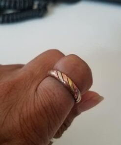 Handmade Twisted Three Metal Medicine/Healing Ring. 19 41S4wfF2z5L
