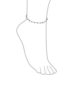 Bling Jewelry Protection Amulet Turkish Multi Color Navy Blue Charm Slender Evil Eyes Anklet Link Ankle Bracelet For Women Teen 14K Yellow Rose Gold Plated .925 Sterling Silver 9 10 Inch Multi-Color 10.0 Inches 8 41SUdjmR1LL