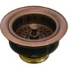 Sinkology Kitchen Sink 3.5 in. Strainer Drain Solid Brass with Post Styled Basket in Antique Copper 45 41SavHgd7CL