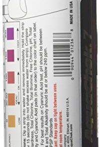 AquaChek 7-Way Pool and Spa Test Strips - Silver Pool Test Strips For pH, Total Chlorine, Free Chlorine, Bromine, Alkalinity, Total Hardness, and Cyanuric Acid - Water Quality Testing Kit (100 Strips) 1-Pack test strip 29 41SeA9 B2FL