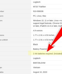 Logitech M720 Triathlon Multi-Device Wireless Mouse, Bluetooth, USB Unifying Receiver, 1000 DPI, 8 Buttons, 2-Year Battery, Compatible with Laptop, PC, Mac, iPadOS - Black 62 41Sgbl52LL