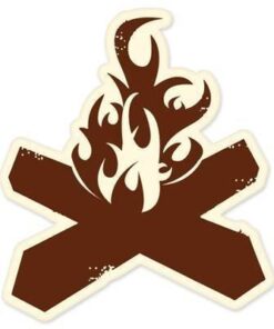 StickerJOE Campfire Bumper Sticker 4" x 4"