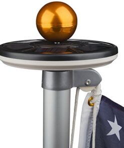 Alternative view of Sunnytech 2nd Generation Solar Flag Pole 20led Light, Brightest, Most Powerful and Stable, Longest Lasting & Most Flag Coverage, LED Downlight for Most 15 to 25 Ft In-Ground Flag Pole, Automatic,Black Black & Grey