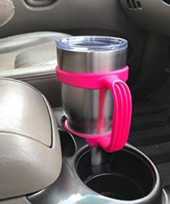 STRATA CUPS 30oz Tumbler Handle (PINK) Available For 30oz YETI Tumbler, OZARK TRAIL Tumbler, Rambler Tumbler- BPA FREE Pink 24 41T10UIl3PL