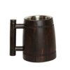 GoCraft Handmade Wooden Beer Mug with 18oz Stainless Steel Cup | Great Beer Gift Ideas Wooden Beer Tankard for Men | Vintage Bar accessories - Barrel Brown Retro Design 9 41T86x6frDL