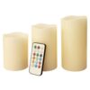 PrimeTrendz TM Flameless Weatherproof Outdoor & Indoor Color Changing Wax Candles with Remote Control & Timer, 3 Count (4'', 5'', 6'' inch Candles) 20 41TCWOrhhWL 1