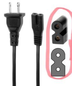 Pwr Extra Long 12Ft 2 Prong Polarized-Power-Cord for Vizio-LED-TV Smart HDTV D-E-M-Series Bose Companion Multimedia Speaker System Cable Box Router Modem Arris Sharp Sanyo Insignia NS-HW303 Sound Bar 15 41THOuHRILL