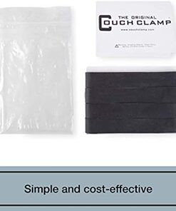 Couch Clamp Sectional Connectors for Sliding Sofas - Prevent Floor Scratches and Big Gaps in Your Couch with NO Tools or Invasive Install - 4 Pack (for 3 Piece Sofa) (Original) Original 32 41TPsHBWsFL