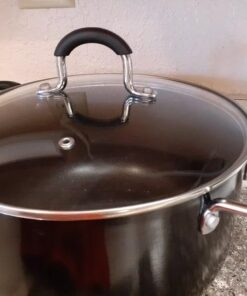 Cook N Home Pots and Pans Nonstick Kitchen Cookware Sets include Saucepan Frying Pan Stockpots 8-Piece, Heavy Gauge, Stay Cool Handle, Black 23 41Torg1gHBL