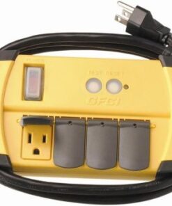 Alternative view of Woods 4644 Workshop, PRO 4 Out GFCI PR Black 6', 4 Outlet, Yellow