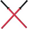 Set of 2 Red Padded Sparring Bokken Foam Sword Practice Blade 18 41TyoXrYCeL