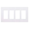 Lutron Claro 4 Gang Decorator/Rocker Wallplate, Gloss, White (1-Pack) | CW-4-WH 1 Pack 53 41UAP0MVYlL