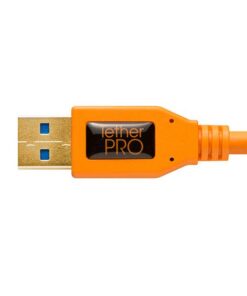 Tether Tools TetherPro USB 3.0 to Micro-B Right Angle Cable | for Fast Transfer and Connection Between Camera and Computer | High Visibility Orange | 15 Feet (4.6 m) 10 41UQ4MCpN L