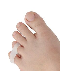 AnHua®Unisex Small Toe Soft Silicone 2 Holes Orthotics Bunion Tail Toe Straightener Separator Shield Protector Spreader Corrector Adjuster Foot Pain Relief 14 41USauF7TsL