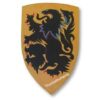 THOR INSTRUMENTS Medieval Lion Crusder Shield - Hand Painted Medieval Lion Crusder Shield Rustic Vintage Home Decor Gifts 18 41VGRx79WXL
