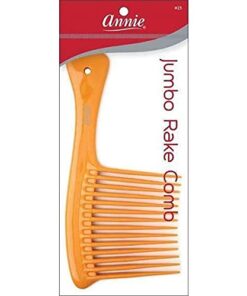 Annie- Salon Style Jumbo Rake Comb - (3") Wide Teeth - For Styling Detangeling and Cutting Hair - Bone Color 10 41VJEshAlxS