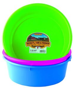 Little Giant® Plastic Utility Pan | Feed Pan | Durable & Versatile Livestock Feeding Bucket | Made in USA | 5 Quart | Berry Blue 5 Quarts 5 41VSApYOlNL