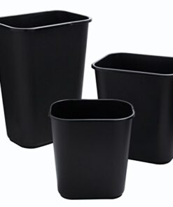 Rubbermaid Commercial Products Resin Wastebasket/Trash Can, 7-Gallon/28-Quart, Black, Plastic, for Bedroom/Bathroom/Office, Fits Under Desk/Sink/Cabinet, Pack of 12 7 Gallons 8 41VanG4mR6L