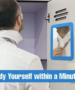 CEREM Locker Mirror Magnetic for Boys or Girls Locker, Gray 5" x 7" - Real Glass Magnetic Mirror for School Locker, Office, Home Grey 13 41VhMzKfpZL