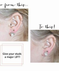 Most Secure Locking Earring Back Lifter Platinum by Chrysmela Automatically Fit Lock Lift earrings hypoallergenic patented in the US UK France Italy and Japan Platinum with Disc 24 41VthH7MBRL