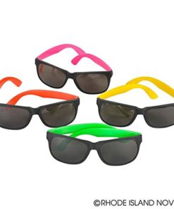 Rhode Island Novelty Assorted Neon Sunglasses, Pack of 12 18 41W04urvNL