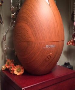 NOW Essential Oils, Ultrasonic Faux Wood Aromatherapy Oil Diffuser, Contemporary Design, Extremely Quiet Heat Free, Color Changing LED Diffuser 21 41WPSU RZCL