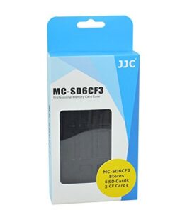 JJC MC-SD6CF3 Rugged Water-Resistant Memory Card Case fits 3x CF / 6x SD Cards, Black 12 41WUJ1CWOrL