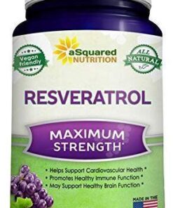 aSquared Nutrition 100% Natural Resveratrol - 1000mg Per Serving Max Strength (180 Capsules) Antioxidant Supplement, Trans-Resveratrol Pills for Heart Health & Pure, Trans Resveratrol & Polyphenols 26 41WuPuA143L