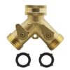 ATDAWN 2 Way Brass Hose Splitter, 3/4" Brass Hose Connectors, Y Connector Garden Hose Adapter, 1 Pack 13 41Wv6u2pwL