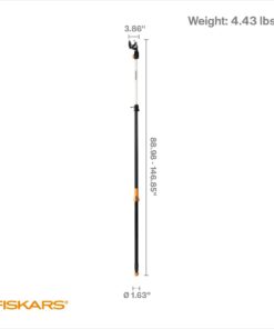 Fiskars 7.9'-12' Extendable Tree Pruning Stik Pruner - Rotating Sharp Precision-Ground Steel Blade for Cutting up to 1.25" Diameter Pruning Stick Extenable 7.9'-12' 28 41WxPoAsuwL