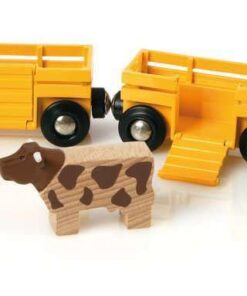 Alternative view of Brio World 33404 - Farm Train - 5 Piece Wooden Toy Train Set for Kids Age 3 and Up