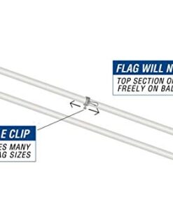 6ft Spinning Flag Pole – White 21 41X56aVc6gL