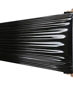 PofA Stretch Film Plastic Wrap Black 1 Roll - 18 Inch x 1200 Feet x 80 Gauge (20 Micron), Industrial Heavy Duty Shrink Wrap for Packing, Shipping, Pallet, Cling, Furniture, Moving Supplies BLACK - 1 ROLL 15 41XAuUmwMgL