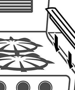 ITEMporia Silicone Stove Gap Covers (2 Pack), Easy Clean Heat Resistant Oven Gap Filler To Seal Between Stovetop and Counter (25 Inches, Translucent White)) 25 Inches 13 41XF3NBjA L