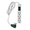 GoGreen Power (GG-13002MS) 3 Outlet Power Strip, White, 2.5 Ft Cord Pack of 1 71 41XGkSCVPUS