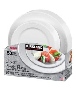 Kirkland Signature Elegant Plastic Plates Premium Heavy Weight Size ( 7.5"/10.25") 50Count 14 41XMUfsXWGL