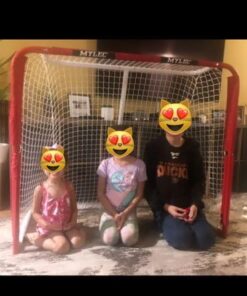 Mylec Easy Assemble Steel Hockey Goal for Indoor + Outdoor - 52” x 43” x 28” - 17 pounds - Light + Portable 32 41XN15VqHNL