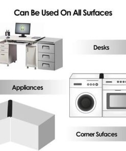 Kitchen Silicone Stove Counter Gap Cover - Flexible Easy Clean Heat Resistant Wide & Long Gap Cap Fillers, Seals Spills Between Appliances, Furniture, Stovetop, Oven, Washer & Dryer, Set of 2 (White) 21'', White 25 41XU L8CFtL 1