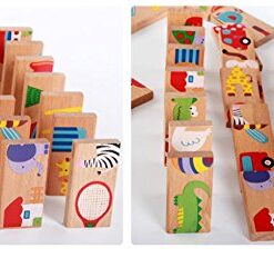 GracesDawn 28 Pcs of Educational Wooden Toy Domino Animal Puzzles Kids Game Gift 13 41XcncWjySL