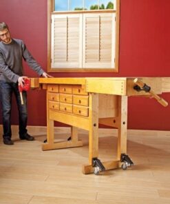 Workbench Casters (Pack of 4, Satin Black) - Industrial Casters w/ Easy-Spin 2-3/8” Wheels - Durable Steel Heavy Duty Casters Set of 4 - Workbench Kit Includes Mounting Screws for Easy Installation 19 41XpHAzL75L